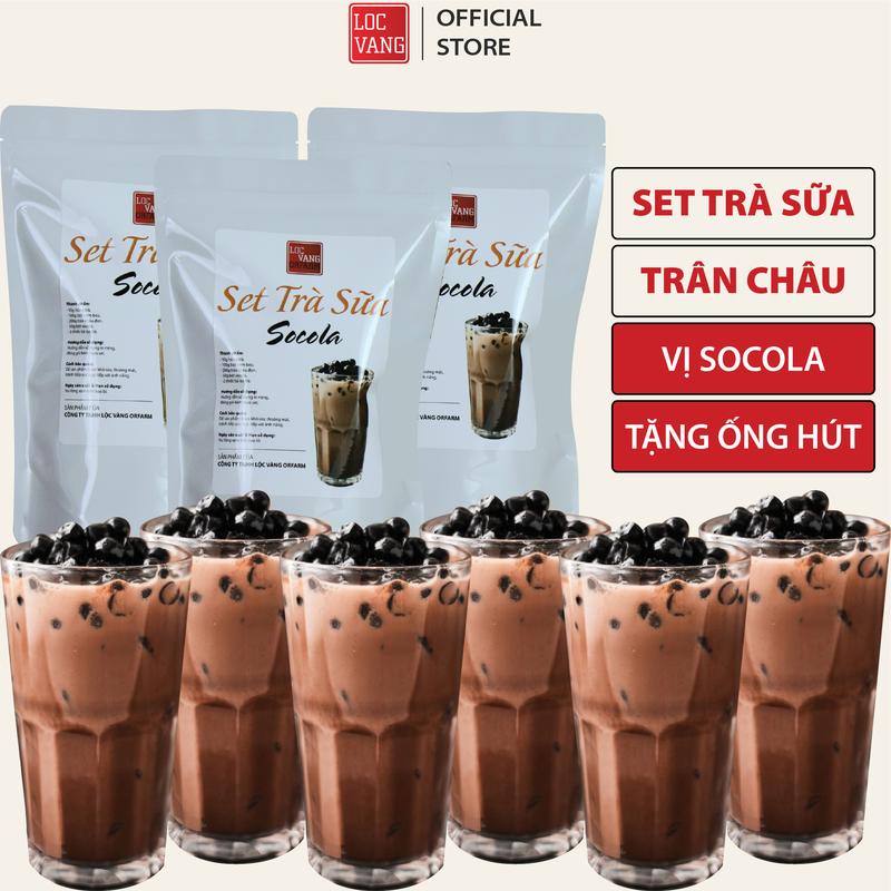 SET NGUYÊN LIỆU LÀM 15 LY Trà Sữa Trân Châu Vị Socola