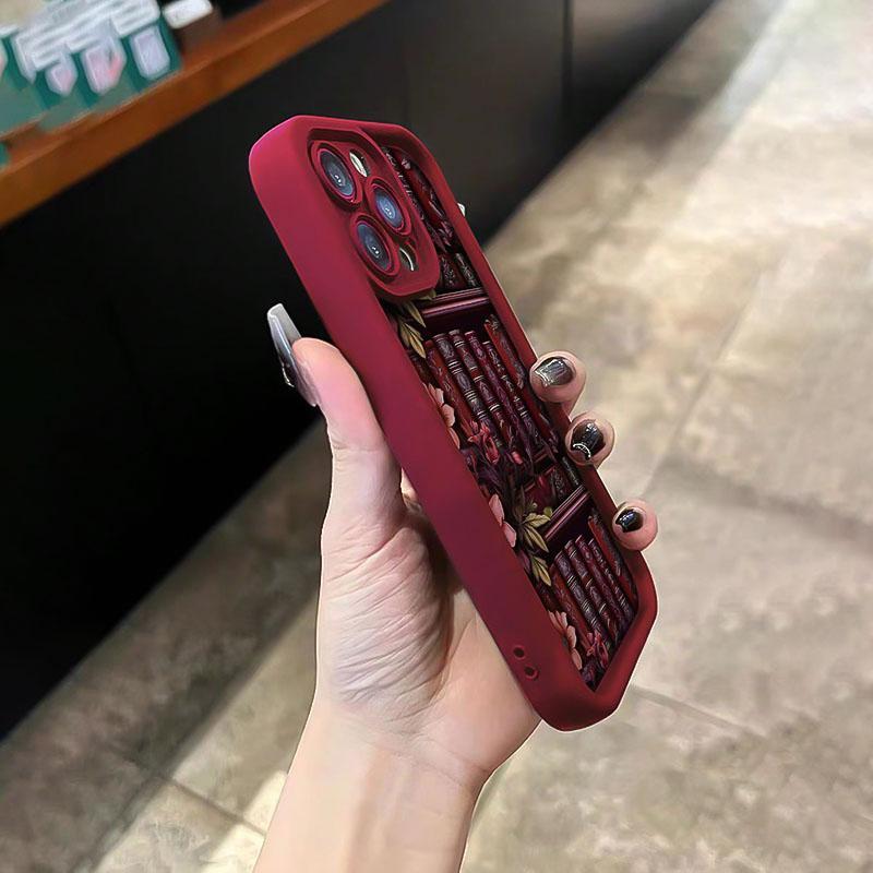 Product Introduction of Floral Embossed Phone Case, Decorative Phone Protector Cover, Phone Accessories Compatible with iPhone 11 12 13 14 15 Pro Max Pro Plus 2