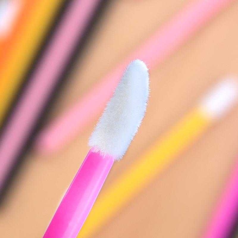 Product Introduction of 50pcs Diposable Lip Brush Makeup Mascara Wands Lipstick Micro Brushes Applicators Cleaner 3