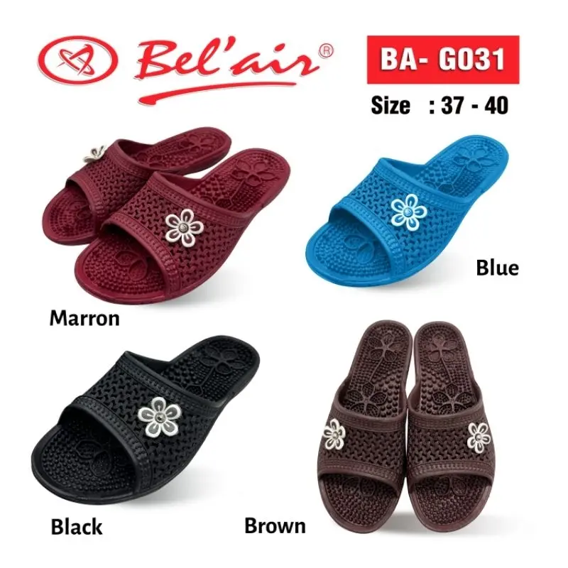 G031 Sandal Keren Belair Wanita Karet Selop Shoes Sendal Cewek Perempuan
