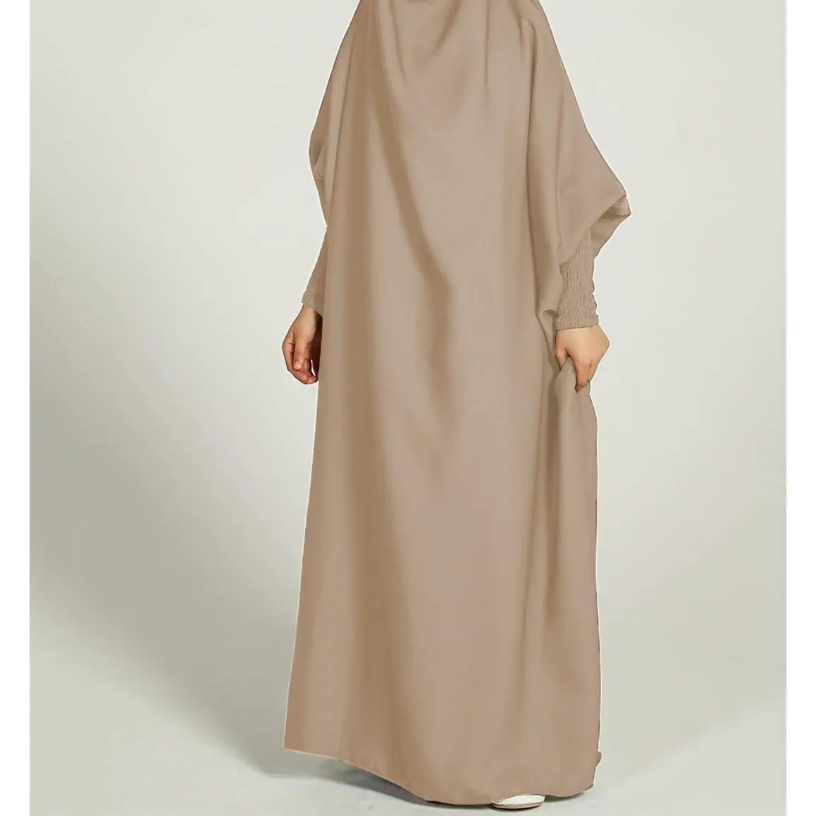 Hot Selling Abaya Girls Swing Solid Color Dress Msl96