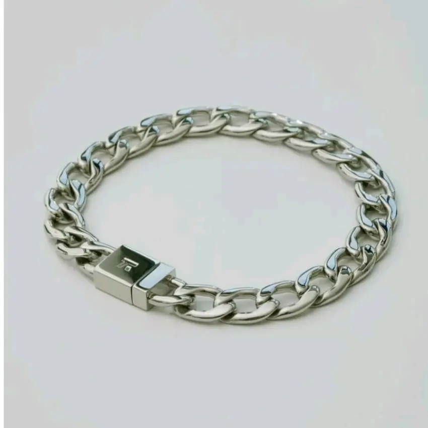 Gelang rantai Dax-silver 316L stainless steel