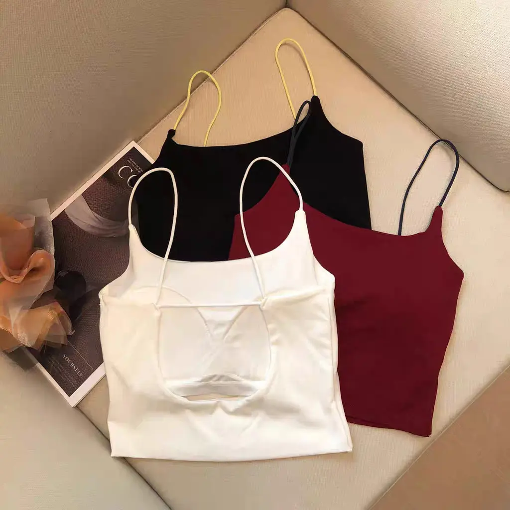 Áo Bra 2 Dây Cotton Có Đệm Nâng Ngực Tôn Dáng Nhẹ Nhàng Sexy 1871