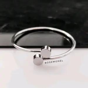 GELANG KESEHATAN, ANTI STEP BOSEMONEL BAHAN MONEL/BAJA PUTIH ORIGINAL, PREMIUM DAN HANDMADE MODEL EMC-i ANTI KARAT DAN ANTI LUNTUR