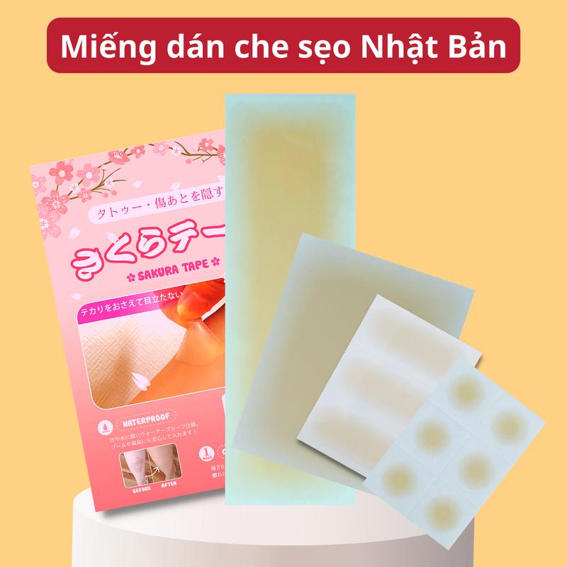 Miếng dán che sẹo Nhật Bản che khuyết điểm che sẹo lồi sẹo lõm sẹo thâm nhiều màu da, nhiều size