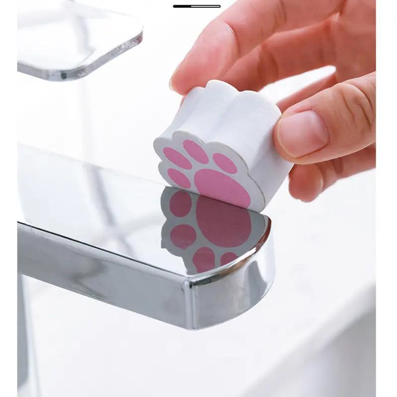 Paw Shaped Cleaning Sponge, 1 Count Glass Cleaning Sponge, Multifunctional Cleaning Tool for Bathroom & Kitchen 3