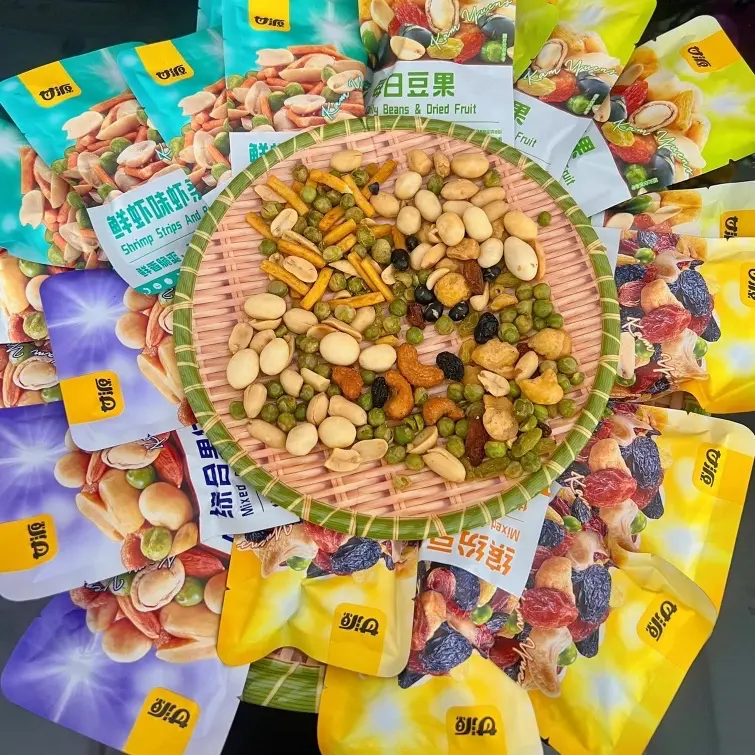 ￼1kg Hạt Ngũ Cốc GANYUAN Mix Trái Cây Sấy, Hạt Đậu Dinh Dưỡng Mix Vị, Hạt Dinh Dưỡng Mix Trái Cây Sấy Ăn Vặt 1kg( 28-33 gói ạ) Snack Thức Ăn hạtđiều 7vị đi hạt óc chó tươi hatdinhduong hạnh nhân phộng hạtdinhduong