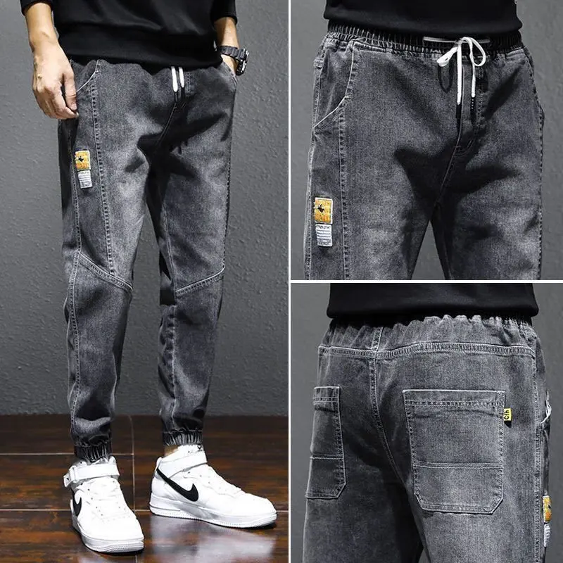 Quần Dài Jean, Thương Hiệu Thời Trang Nam, Quần Cropped bó ống, Quần Áo Làm Việc Dễ Phối Đồ Quần Lưng Thun Hợp Xu hướng Hàng Mới Về Mùa Xuân Và Mùa Thu, Dành Cho Nam Giới Menswear Heo Menswear Heo