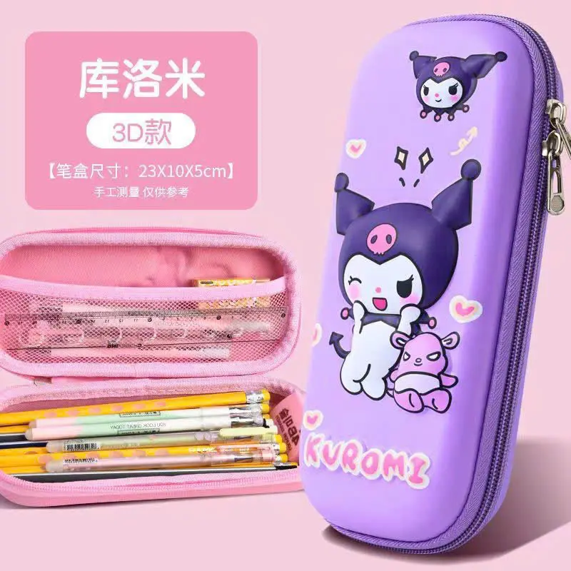 Hộp Bút 3D, Bóp Viết Vải Họa Tiết In Nổi 3D Chống Thấm Nước Nhiều Mẫu Cute Túi Chứa Viết Khóa Kéo Đựng Đồ Dùng Học Tập Học Sinh 5