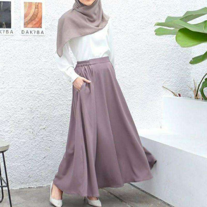 ROK A-LINE SKIRT POLOS | ROK POLOS SHAKILA | GEA SKIRT YOONA SKIRT | ROK BASIC POLOS FORMA Muslim Panjang 6
