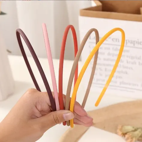 BISA COD F5757 Bando Korea Polos Tipis / Aksesoris Rambut Plastik Headbands 3