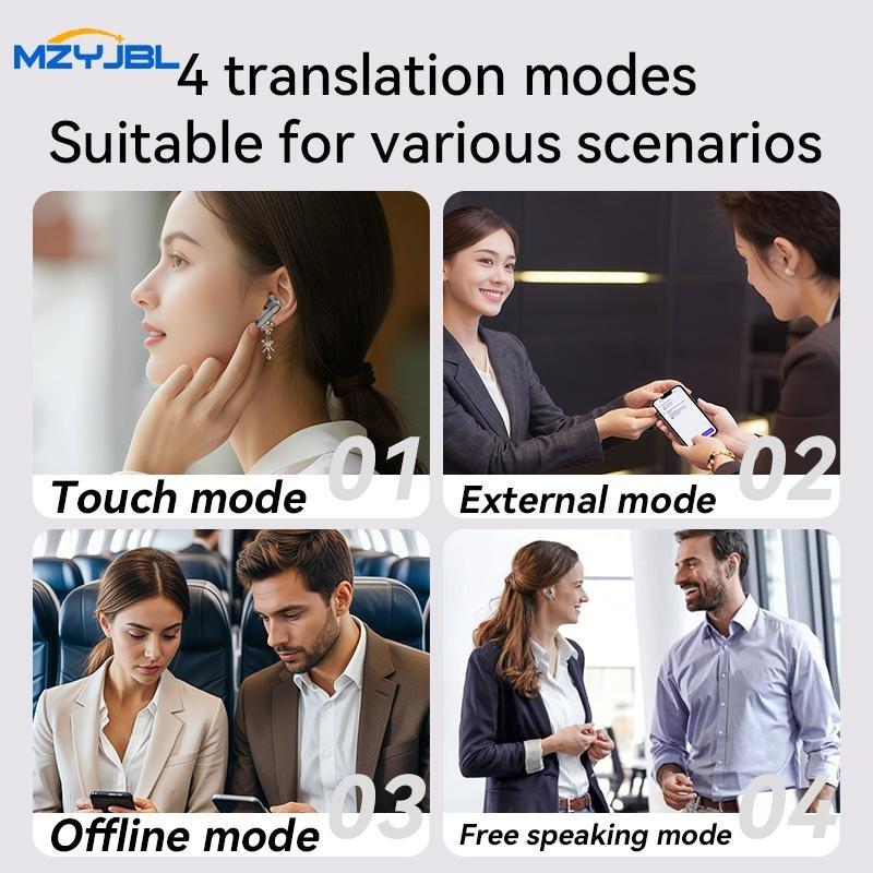 MZYJBL A98 Intelligent AI Translator Earbuds Wirless BT Languages Translation Headphones Real Time Voice Translators for Business Travel With APP 8