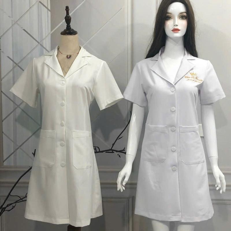 Áo Blue chất cotton lạnh cho spa, thẩm mỹ viện, bác sĩ