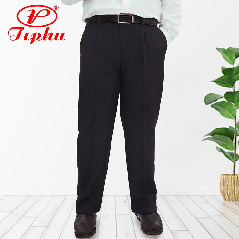 Quần trung niên mỗi bên xếp 1 ly , tây âu màu xám tàn thuốc, form Regular căn bản, dáng rộng mông, rộng đùi, big size tới 110kg, hiệu Amazing