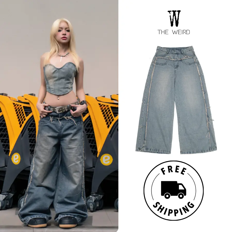 QUẦN JEANS THE WEIRD PHONG CÁCH UNISEX E_JEANSW QDTK036