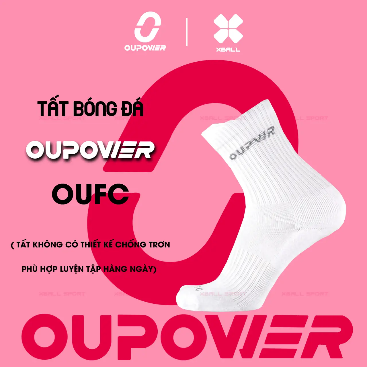 Tất bóng đá OUPOWER - OUFC, ít bai nhão,êm chân thấm hút mồi hôi. Sport