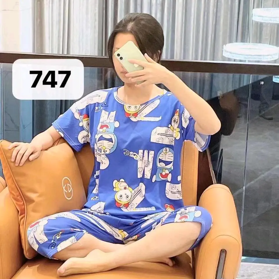 Piyama wanita bahan spandek korea 7/8