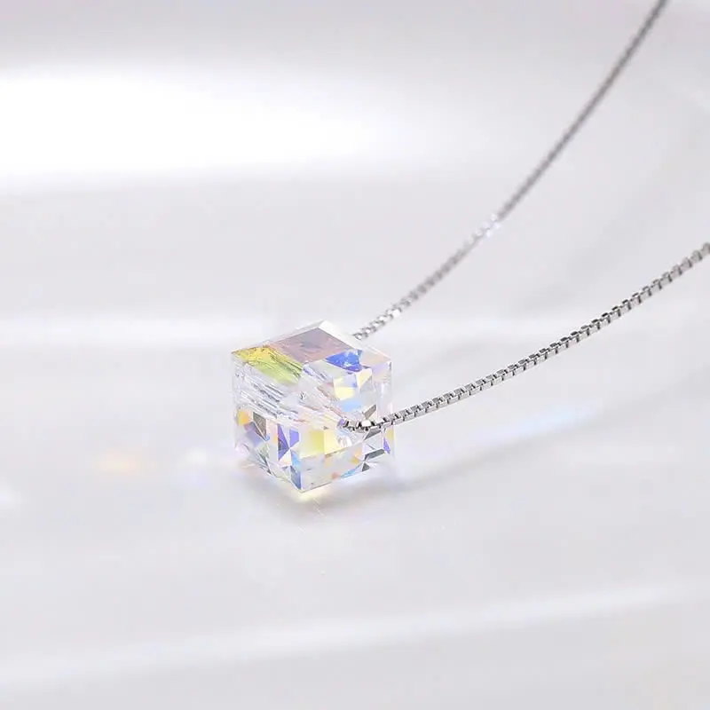 QMJ STORE - Q49 Dây chuyền CẦU VỒNG PHALE 7 màu lấp lánh, dây rút bạc nữ đẹp thời trang phụ kiện trang sức bạc 925 cao cấp NT15 5