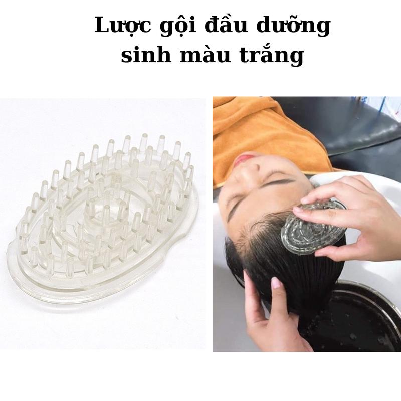 Lược gội đầu dưỡng sinh màu trắng