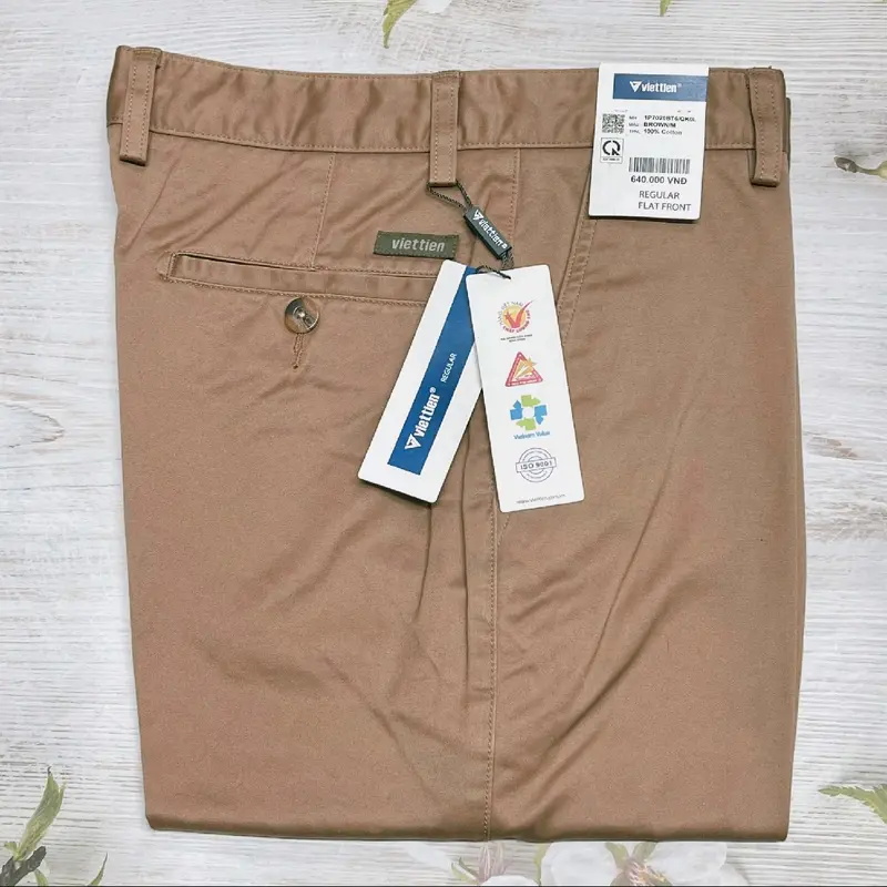 VIETTIEN-(k ly)-Quần kaki nam VIỆT TIẾN ống đứng nhiều màu(Regular fit) 1