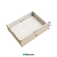 Gambar Dekoruma Mori Lemari Laci Minimalis 4 Pintu dengan Cermin / Kabinet - Abu-abu dari Dekoruma Official Store Kab. Bekasi 5 Tokopedia
