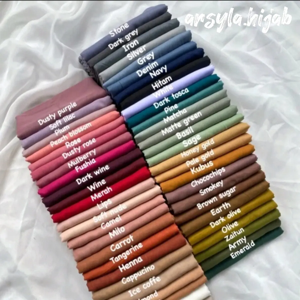 paket 10 pcs hijab paris jadul old varisha/redrose murah Empat Segi Muslim