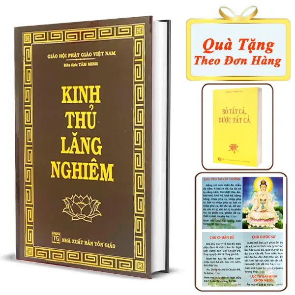Sách - Kinh Thủ Lăng Nghiêm ( Bìa Cứng ) + Tặng Kèm Quyển Bỏ Tất Cả Là Được Tất Cả + Tờ Chú Đại Bi - [ Sáng Tạo Trẻ ]