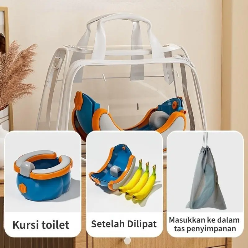 Toilet Portable Anak Yang/Travel Baby Potty Toilet / Pispot Kekinian/Toilet Lipat untuk Balita Potty Portabel Anak Baby Potty Training Travel Potty Kursi 2