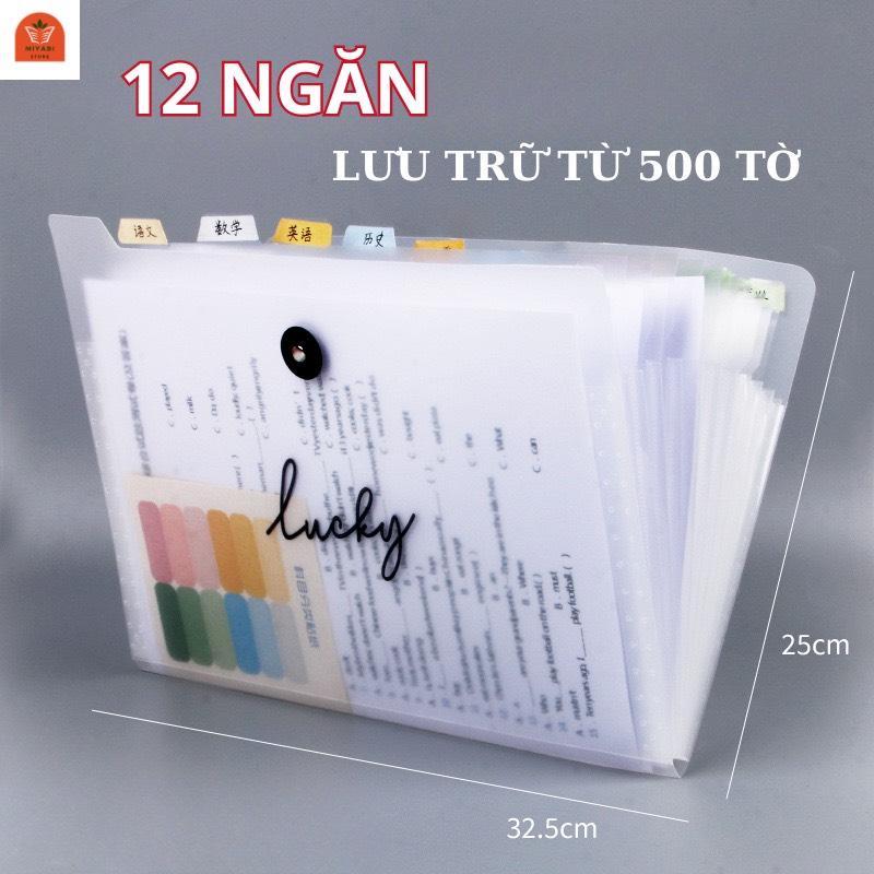 Túi đựng tài liệu tệp đựng tài liệu 1, 5, 8, 12, ngăn kẹp file túi đựng tài liệu A4 phụ kiện văn phòng phẩm