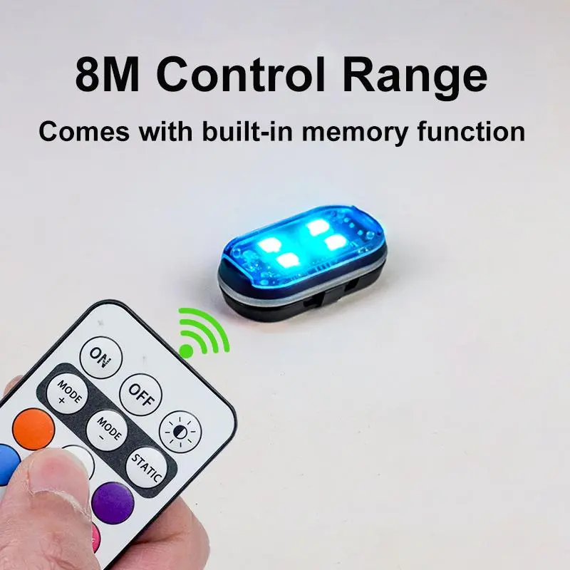 RGB LED Car Strobe Light, Motorcycle LED Flash Position Light, Auto Airplane Helicopter Warning Light, Car Decorative Light 5