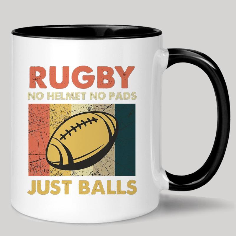 Rugby Themed Coffee Mug, Funny Ceramic Novelty Coffee Mug, Tea Cup, Gift Present Mug, Gift for Rugby Lovers, Party Supplies, Drinkware 4