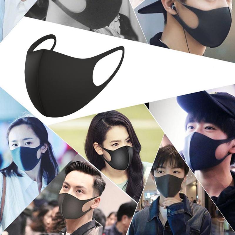 Product Introduction of 1/3/5pcs Unisex Lot Washable Reusable Earloop Masks Dust Cycling Mouth Face Mask Black Face Mascarillas Mouth Cover Facemask 21