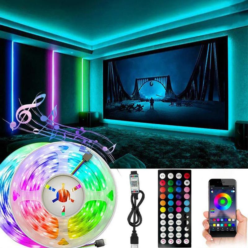 RGB LED Lights Bar, Smart App Control LED Light Strips with 44-Key Remote Control, TV & PC Backlighting LED Light for Bedroom, Living Room, Kitchen, Gaming Decorative Night Light, Home Gadgets, Christmas Decorations Gadgets 1