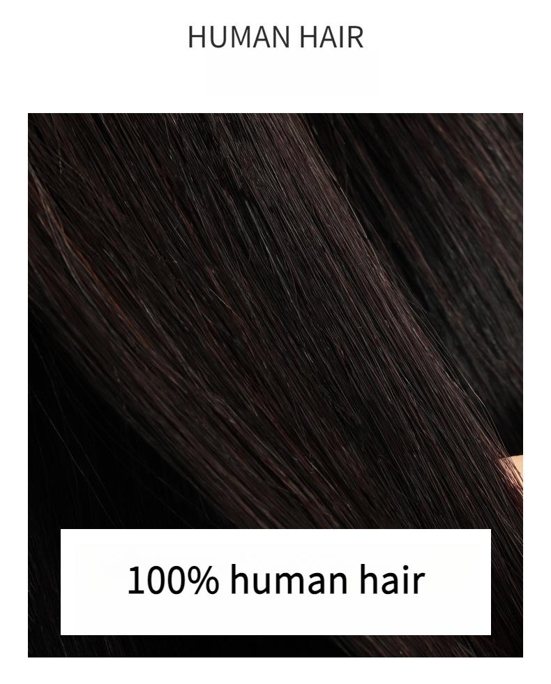 Product Introduction of Bangs Air Bangs Wig/Female Real Hair Wig Set/Natural Forehead Fake Bangs Head/Increase Hair Amount/Top Modified Face Shape Wig Set 5
