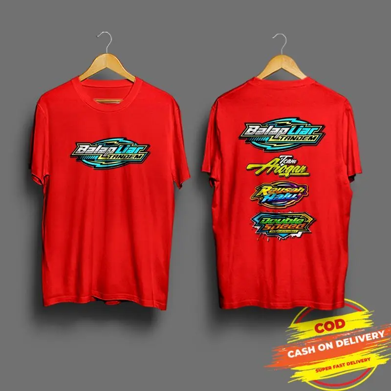 T-SHIRT Pria Wanita / Kaos BALAP LIAR RACING SPONSORED  MERCHANDISE- Kaos polos - Kaos Costume - Keren / bahan lembut, nyaman digunakan - tidak berbulu / tahan lama combed lembut Sablon Tebal 1