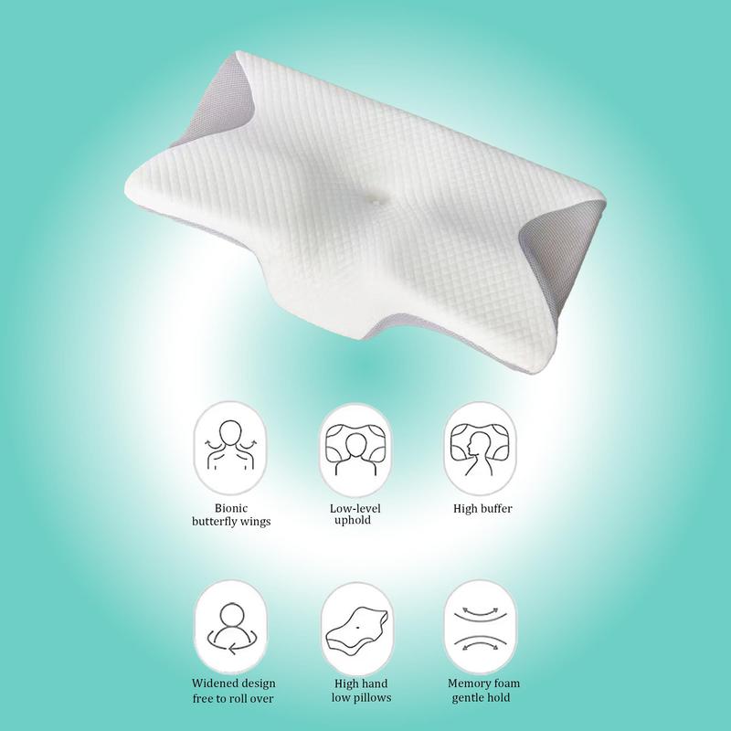 Product Introduction of Memory Foam Neck Pillow, 1 Count Comfortable Neck Support Pillow, Soft Neck Pillow, Neck Support Pillow, Bedding Supplies for Home & Travel 3