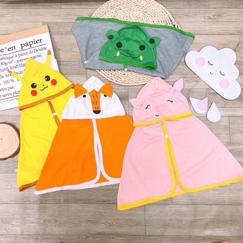 Áo choàng chống nắng cho bé trai, bé gái, áo cánh dơi ponchoni, áo choàng cho bé chất liêu cotton