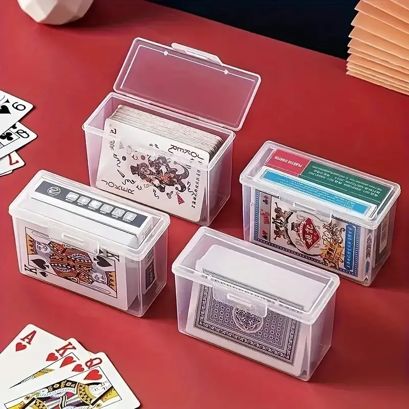 Playing Card Box, Clear Deck Case, Two Poker Images Can Be Placed (NO Cards) Christmas, Halloween, Thanksgiving Gift Part 8