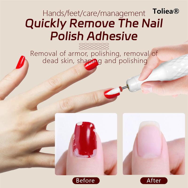 Toliea TL-A1 15000 RPM Rechargeable Electric Manicure Treatment Kit with Nail Drill and Rechargeable Base  Purple Set drill machine Acrylic Gel 5