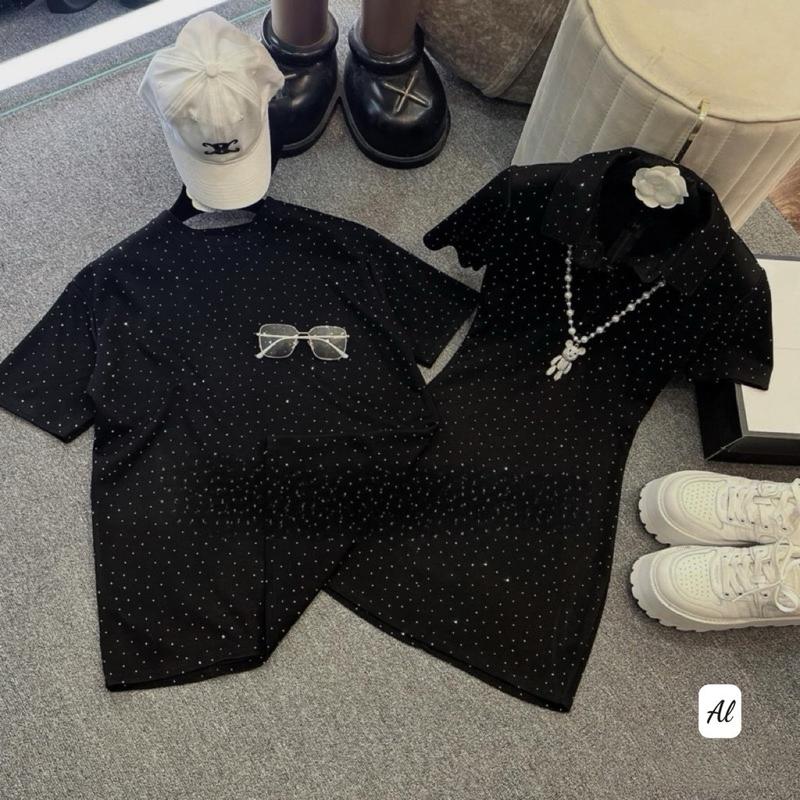 Áo đôi nam nữ đính đá xinh 2 size s và m 5