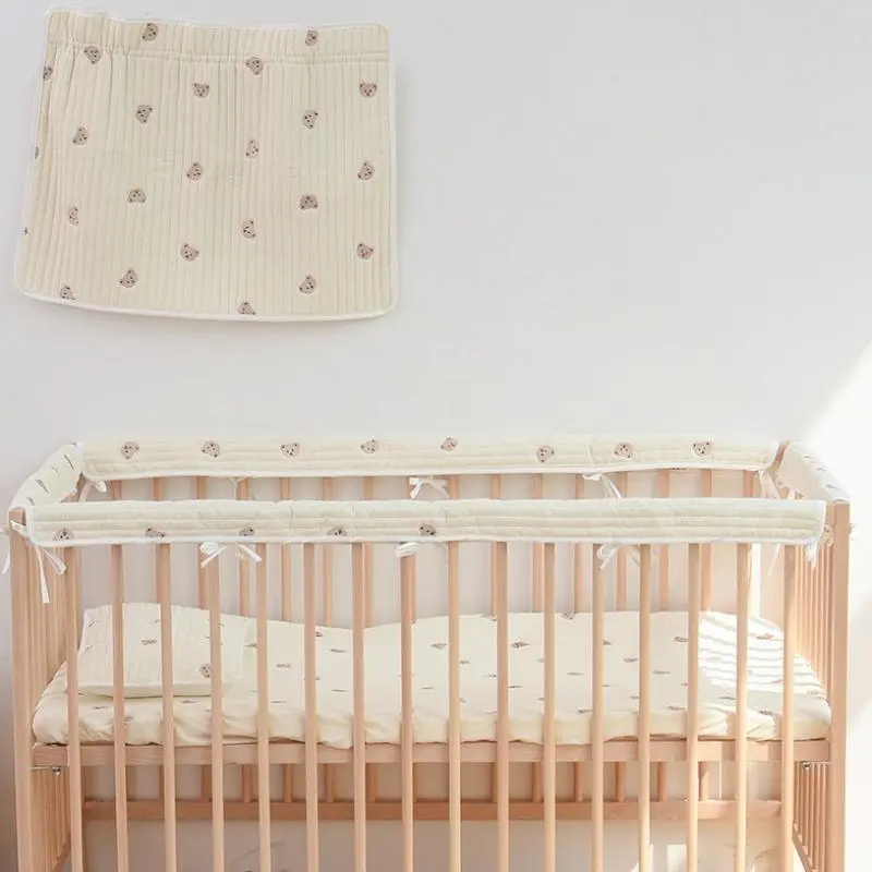 Cute Bear Print Baby Bed Rail, Soft Bed Rail Guard, Baby Safety Bed Guardrail, Bumper Edge Protection 0
