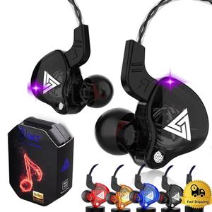QKZ AK6 CK5 Sports Earphones Dynamic Earbuds with Microphone Headset Subwoofer Bass upgrade version Android Audio Cable Portable Plug Device