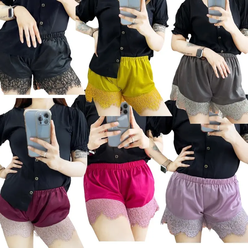 Celana pendek silk wanita murah 100rb 5pcs   - celana pendek silk 0