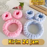 Gambar Set Bandana Headband dan Handuk Pergelangan Tangan Mikrofiber Lembut Anti Air Cocok untuk Skincare Makeup Cuci Wajah Salon dan Perawatan Harian - Abu-abu dari sovella.id. Kota Cimahi 1 Tokopedia