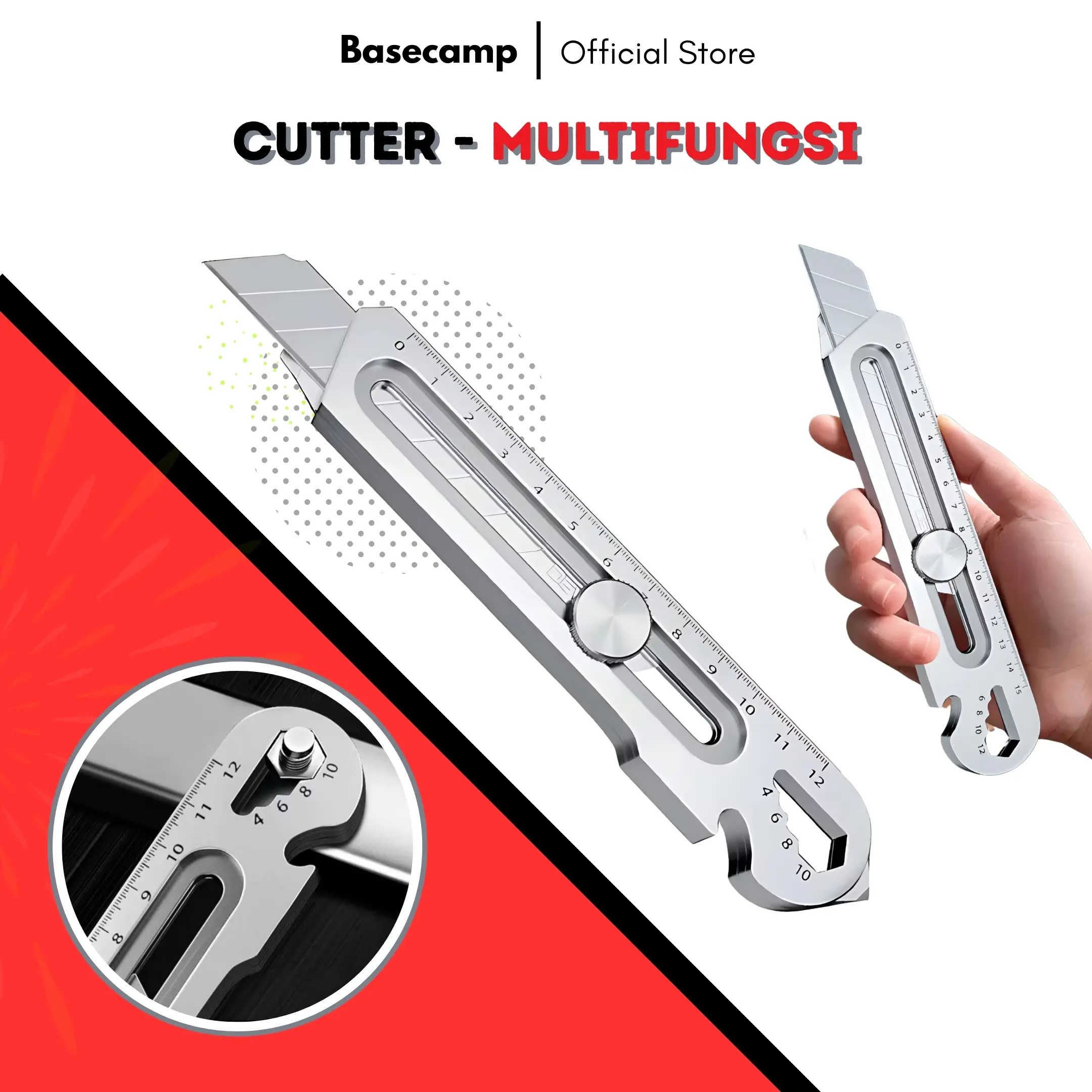 Solusi 6 Alat Dalam 1 Genggaman! Cutter Pisau Stainless Premium Kuat ...