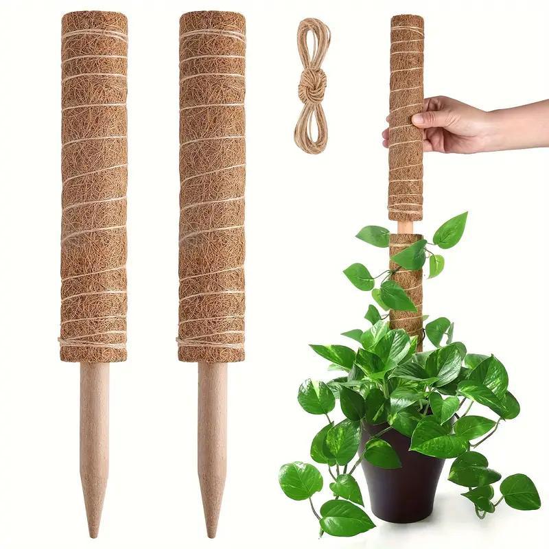 Coconut Shell Moss Rods, Plant Support Extension for Climbing Indoor Creeper, Garden Supplies for Home Garden, Home Supplies 0