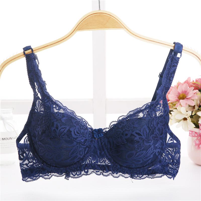 Product Introduction of Big Thin cup Lace Summer Bra for Women Sexy Lingerie Underwire Cotton bra soft big size t shirt lady bra 32 34 36 38 40 BC 9