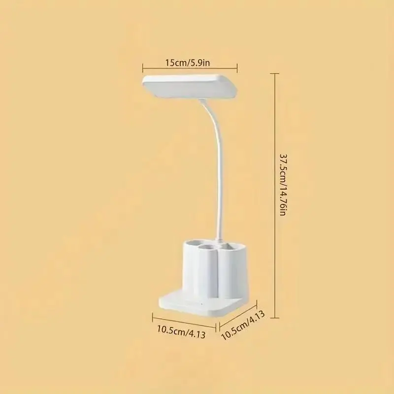 Rechargeable Desk Lamp, Desk Light with Pen Holder, Dimmable LED Desk Lamp for Home Office Study Room 1