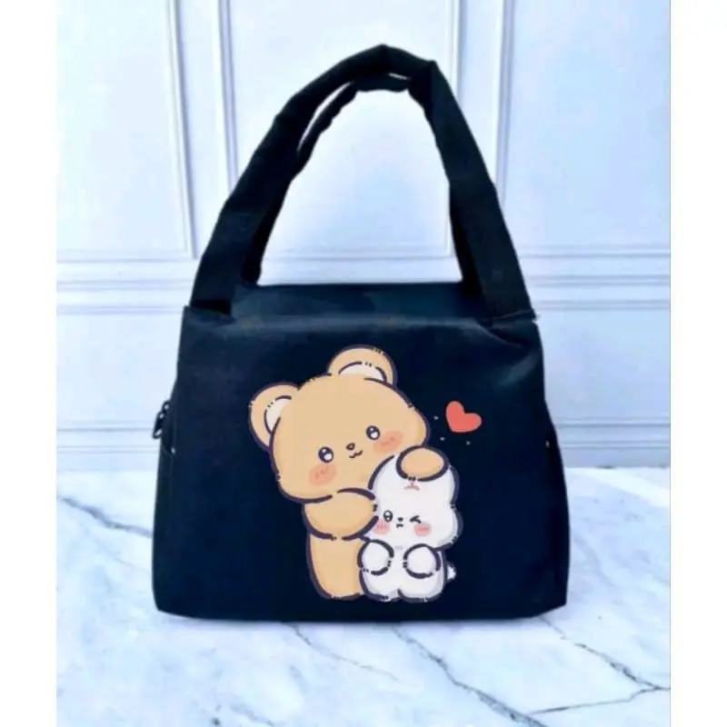 TAS BEKAL MAKANAN LOKAL BAHAN D600 BAGUS TEBAL LUNCH BAG KARAKTER 7