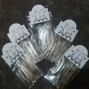 1 PAK (20 PCS) KOREK KUPING BESI POLOS 1 kodi korek kuping steinles pembersih telinga Ear Merah